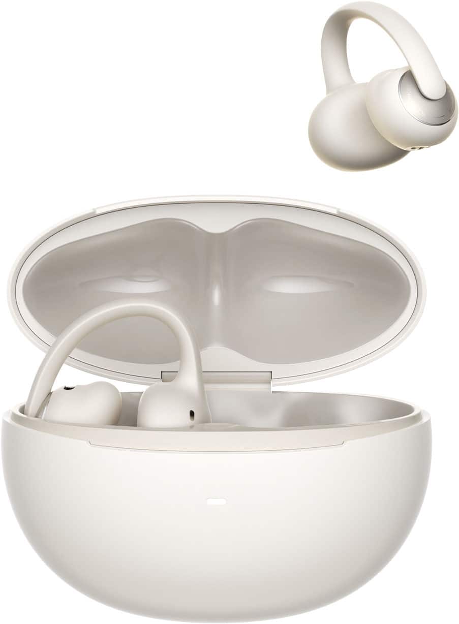 Baseus - Bowie MC2 Open-Ear Clip-On Earbuds,LDAC Hi-Res,55-Hour Playtime,IP67,Bluetooth 6.0 - White