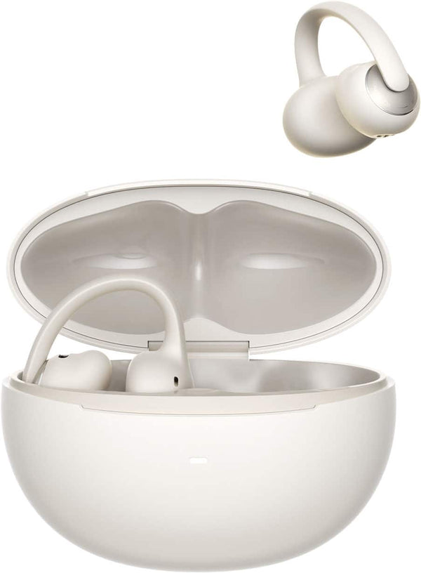 Baseus - Bowie MC2 Open-Ear Clip-On Earbuds,LDAC Hi-Res,55-Hour Playtime,IP67,Bluetooth 6.0 - White