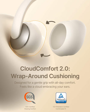 Baseus - Bowie MC2 Open-Ear Clip-On Earbuds,LDAC Hi-Res,55-Hour Playtime,IP67,Bluetooth 6.0 - White