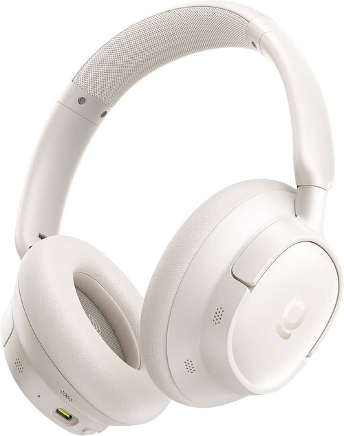 Baseus - Bass BH1 NC Over-the-Ear Headphones,-45 dB ANC,LDAC Hi-Res,80-Hour Playtime,5-Mic Calls,Bluetooth 6.0 - White