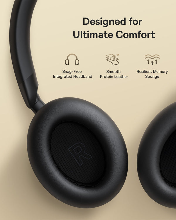 Baseus - Bowie MH1 Over-the-Ear Headphones,-48 dB ANC,LDAC Hi-Res,80-Hour Playtime,Bluetooth 6.0 - Black