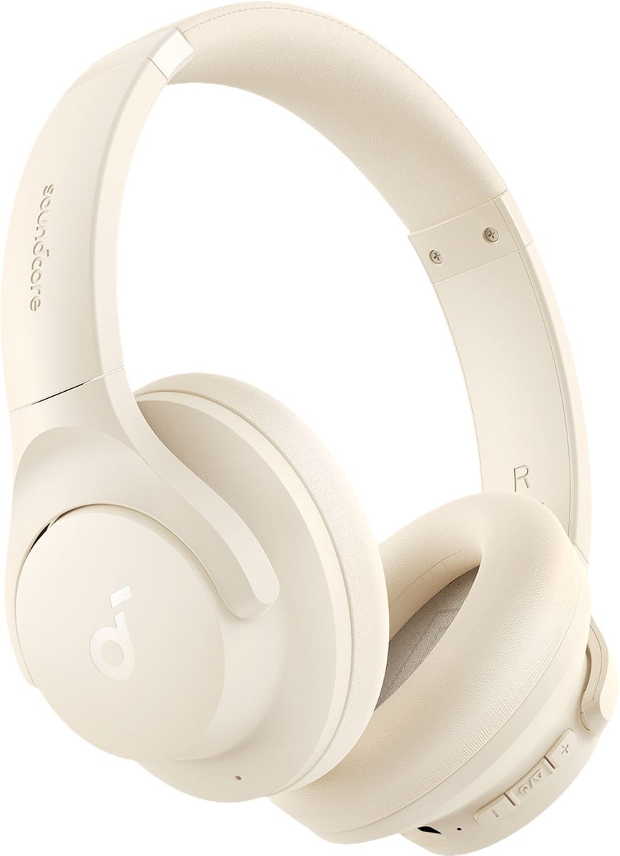 Anker - Soundcore Q20i Plus Over-the-Ear Bluetooth Wireless & Wired Headphones - White