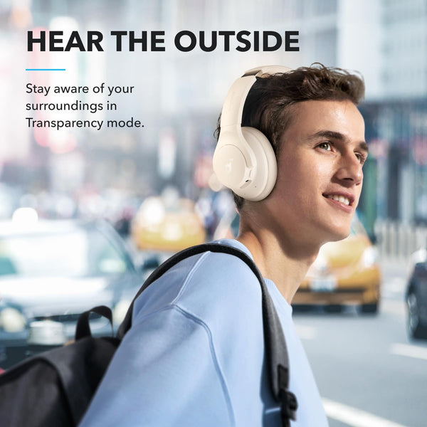 Anker - Soundcore Q20i Plus Over-the-Ear Bluetooth Wireless & Wired Headphones - White
