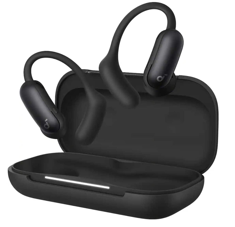 Anker - Soundcore AeroFit 2 Pro Dual-Form Wireless Bluetooth Earbuds with Open-Ear and Active Noise Cancellation Seamless Switch - Black