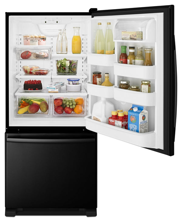 Amana - 29-inch Wide Bottom-Freezer Refrigerator with EasyFreezer™ Pull-Out Drawer -- 18 cu. ft. Capacity #black