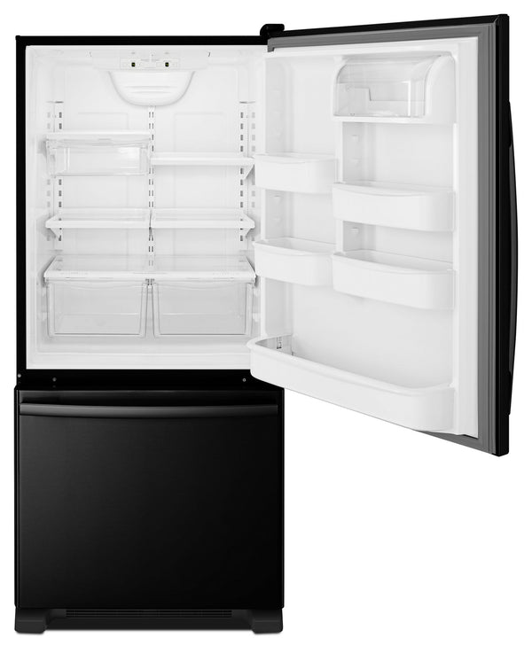 Amana - 29-inch Wide Bottom-Freezer Refrigerator with EasyFreezer™ Pull-Out Drawer -- 18 cu. ft. Capacity #black
