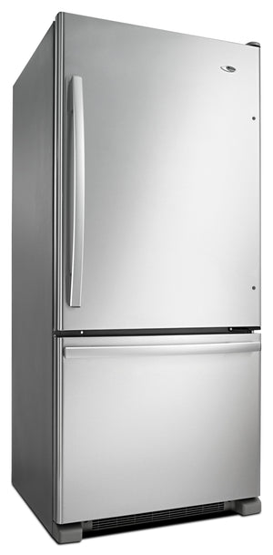 Amana - 29-inch Wide Bottom-Freezer Refrigerator with EasyFreezer™ Pull-Out Drawer -- 18 cu. ft. Capacity #stainless
