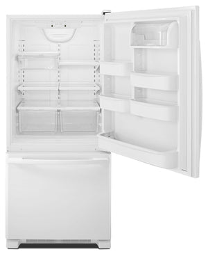 Amana - 29-inch Wide Bottom-Freezer Refrigerator with EasyFreezer™ Pull-Out Drawer -- 18 cu. ft. Capacity #white