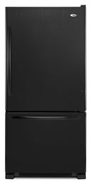 Amana - 33-inch Wide Bottom-Freezer Refrigerator with EasyFreezer™ Pull-Out Drawer - 22 cu. ft. Capacity #black