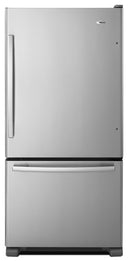 Amana - 33-inch Wide Bottom-Freezer Refrigerator with EasyFreezer™ Pull-Out Drawer - 22 cu. ft. Capacity #stainless