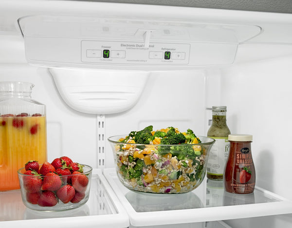 Amana - 33-inch Wide Bottom-Freezer Refrigerator with EasyFreezer™ Pull-Out Drawer - 22 cu. ft. Capacity #stainless