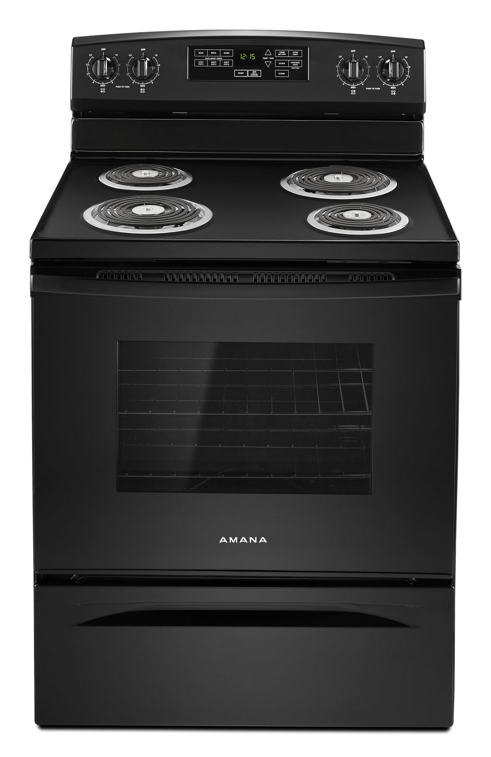 30-inch Amana® Electric Range with Self-Clean Option #black