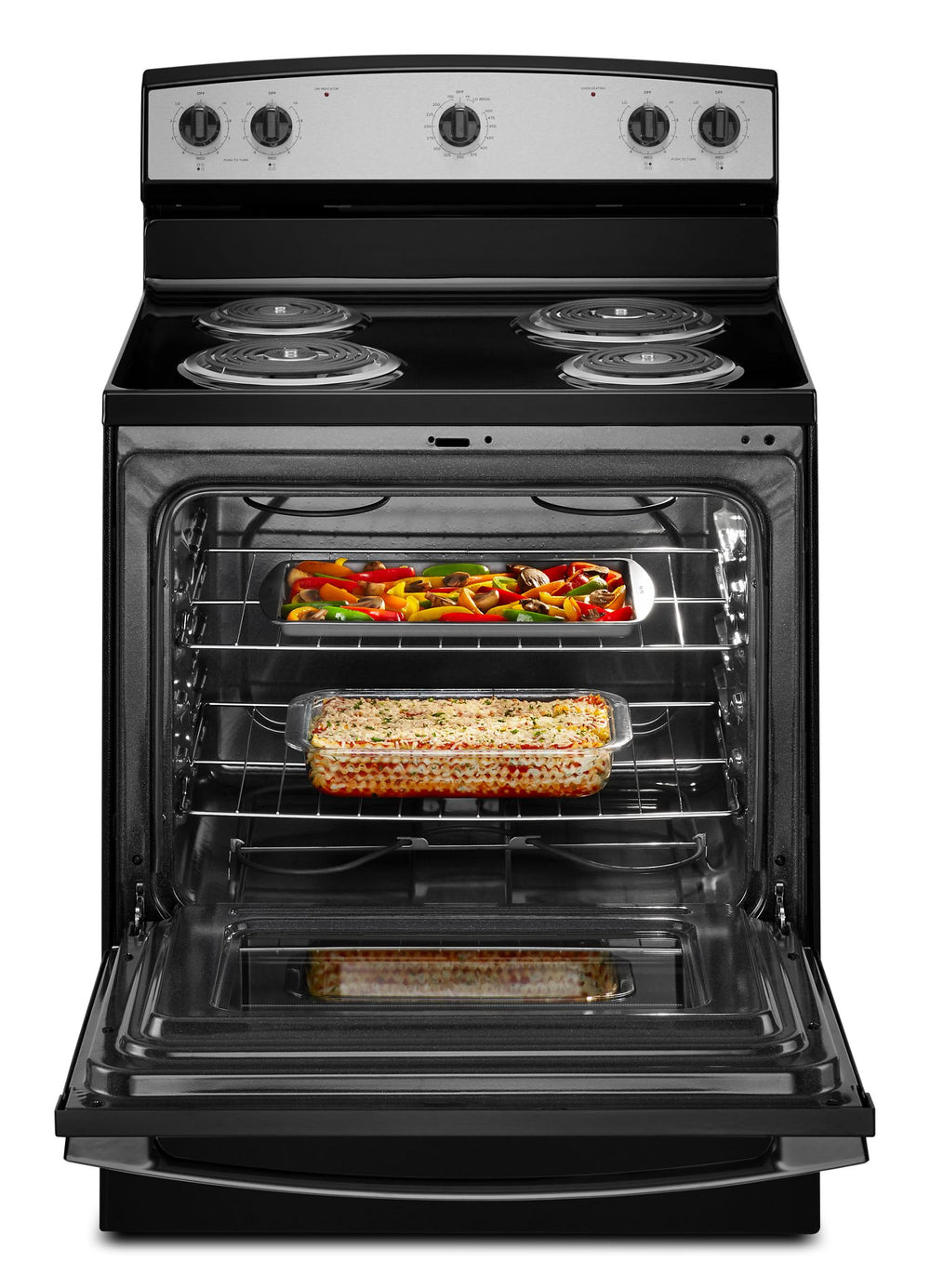 Amana® 30-Inch Electric Range with Extra-Large Oven Window #stainless