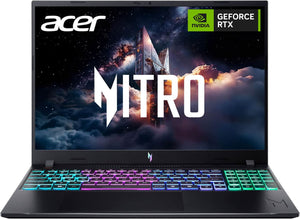 Acer - Nitro V – 16" WUXGA 165Hz Gaming Laptop - Intel Core 7 240H 2024 - NVIDIA GeForce RTX 5060 – 16GB Memory – 512GB Storage - Obsidian Black