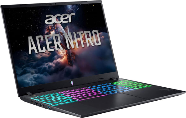 Acer - Nitro V – 16" WUXGA 165Hz Gaming Laptop - Intel Core 7 240H 2024 - NVIDIA GeForce RTX 5060 – 16GB Memory – 512GB Storage - Obsidian Black