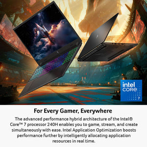 Acer - Nitro V – 16" WUXGA 165Hz Gaming Laptop - Intel Core 7 240H 2024 - NVIDIA GeForce RTX 5060 – 16GB Memory – 512GB Storage - Obsidian Black