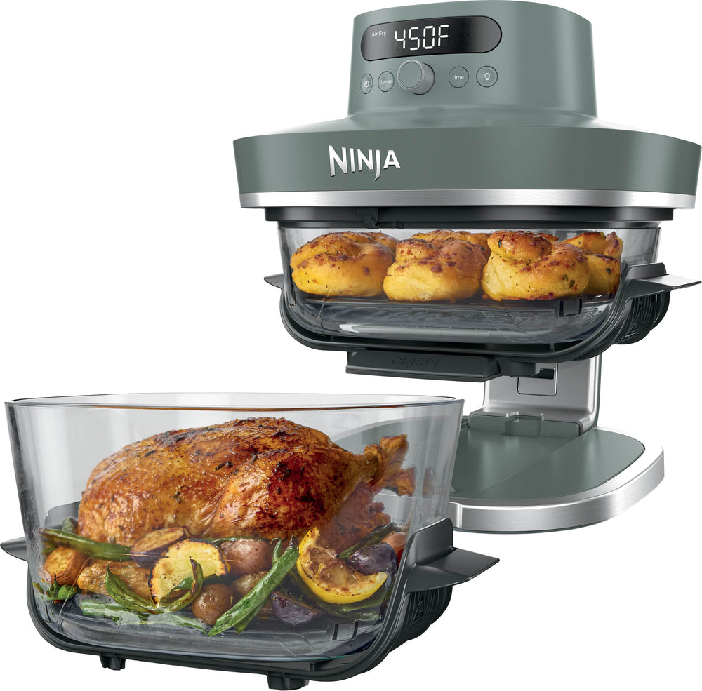 Ninja - Crispi Pro 6-in-1 Countertop Glass Air Fryer - Ash Gray