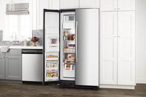 33-inch Side-by-Side Refrigerator with Dual Pad External Ice and Water Dispenser #stainless