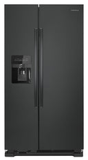 36-inch Wide Side-by-Side Refrigerator with Dual Pad External Ice and Water Dispenser - 25 Cu. Ft. #black