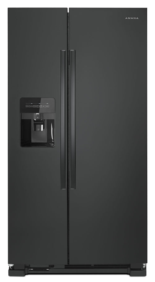 36-inch Wide Side-by-Side Refrigerator with Dual Pad External Ice and Water Dispenser - 25 Cu. Ft. #black