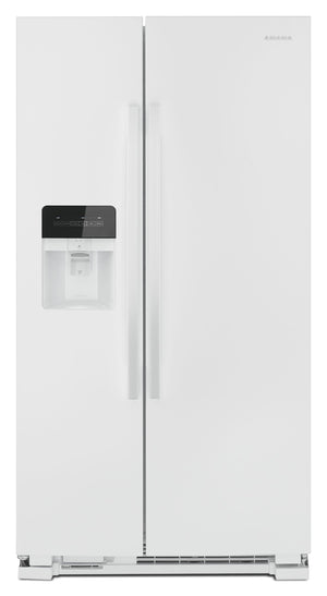 36-inch Wide Side-by-Side Refrigerator with Dual Pad External Ice and Water Dispenser - 25 Cu. Ft. #white