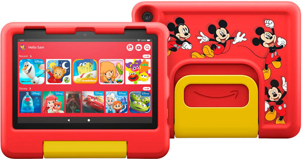 Amazon - Fire HD 8 Kids – Ages 3-7 (2022) 8" HD Tablet 32 GB with Wi-Fi - Disney Mickey Mouse