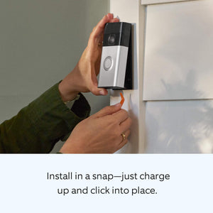 Ring - Battery Doorbell Smart Wifi Video Doorbell - Battery-Powered with Head-to-Toe Video, Live View, and Two-Way Talk - Venetian Bronze