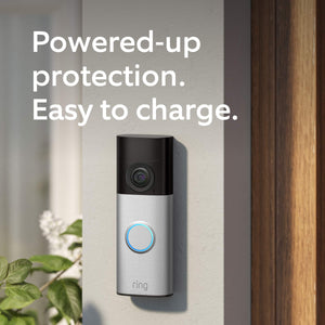 Ring - Battery Doorbell Plus (newest model) Retinal 2K with wide-angle video, up to 6x Zoom, Night Vision and Battery Pack - Nickel Silver