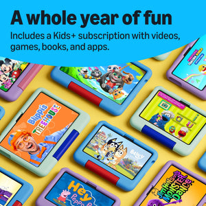 Amazon - Kids Tablet 11 (all-new) ages 3+, 11" 2.5K display, 8GB, includes 1-year Kids+ subscription, parental controls - Cool Green