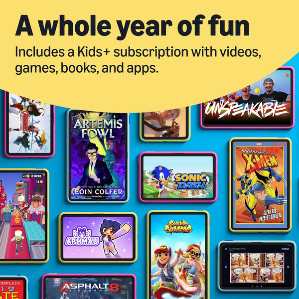 Amazon - Kids Tablet 11 (all-new) ages 6+, 11" 2.5K display, 8GB, includes 1-year Kids+ subscription, parental controls - Aquatic