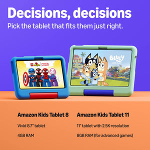 Amazon - Kids Tablet 11 (all-new) ages 3+, 11" 2.5K display, 8GB, includes 1-year Kids+ subscription, parental controls - PAW Patrol Rescue