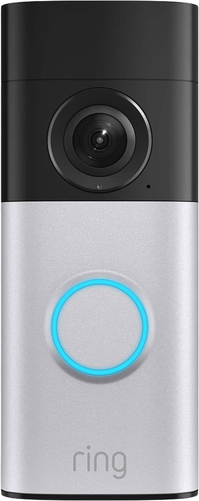 Ring - Wired Doorbell Plus (2nd Gen)Retinal 2K for crisp, true-to-life video, Motion Detection, Color Night Vision - Silver