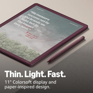 Amazon - Kindle Scribe Colorsoft 64GB (newest model), 11” paper-like color display with front light, Thin, light, powerful - 2025 - Graphite