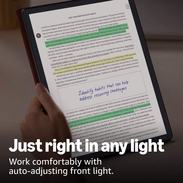 Amazon - Kindle Scribe Colorsoft 64GB (newest model), 11” paper-like color display with front light, Thin, light, powerful - 2025 - Graphite