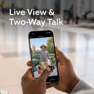 Ring - Battery Doorbell (newest model) Retinal 2K with wide-angle video, up to 6x Zoom, Two-Way Talk, and Built-In Battery - Speckled Grey