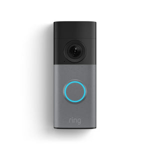 Ring - Wired Doorbell (newest model) — Retinal 2K with wide-angle video, up to 6x Enhanced Zoom, and Two-Way Talk - Speckled Grey
