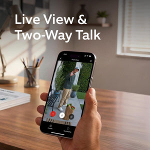 Ring - Wired Doorbell (newest model) — Retinal 2K with wide-angle video, up to 6x Enhanced Zoom, and Two-Way Talk - Speckled Grey