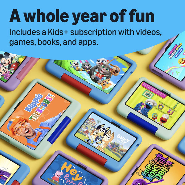 Amazon - Kids Tablet 8 (all-new) ages 3+, 8.7" display, includes 1-year Kids+ content subscription, parental controls - Cool Green