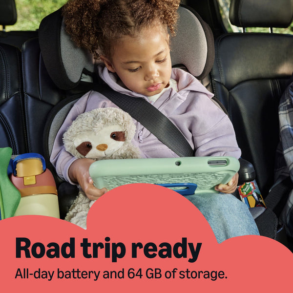 Amazon - Kids Tablet 8 (all-new) ages 3+, 8.7" display, includes 1-year Kids+ content subscription, parental controls - Cool Green