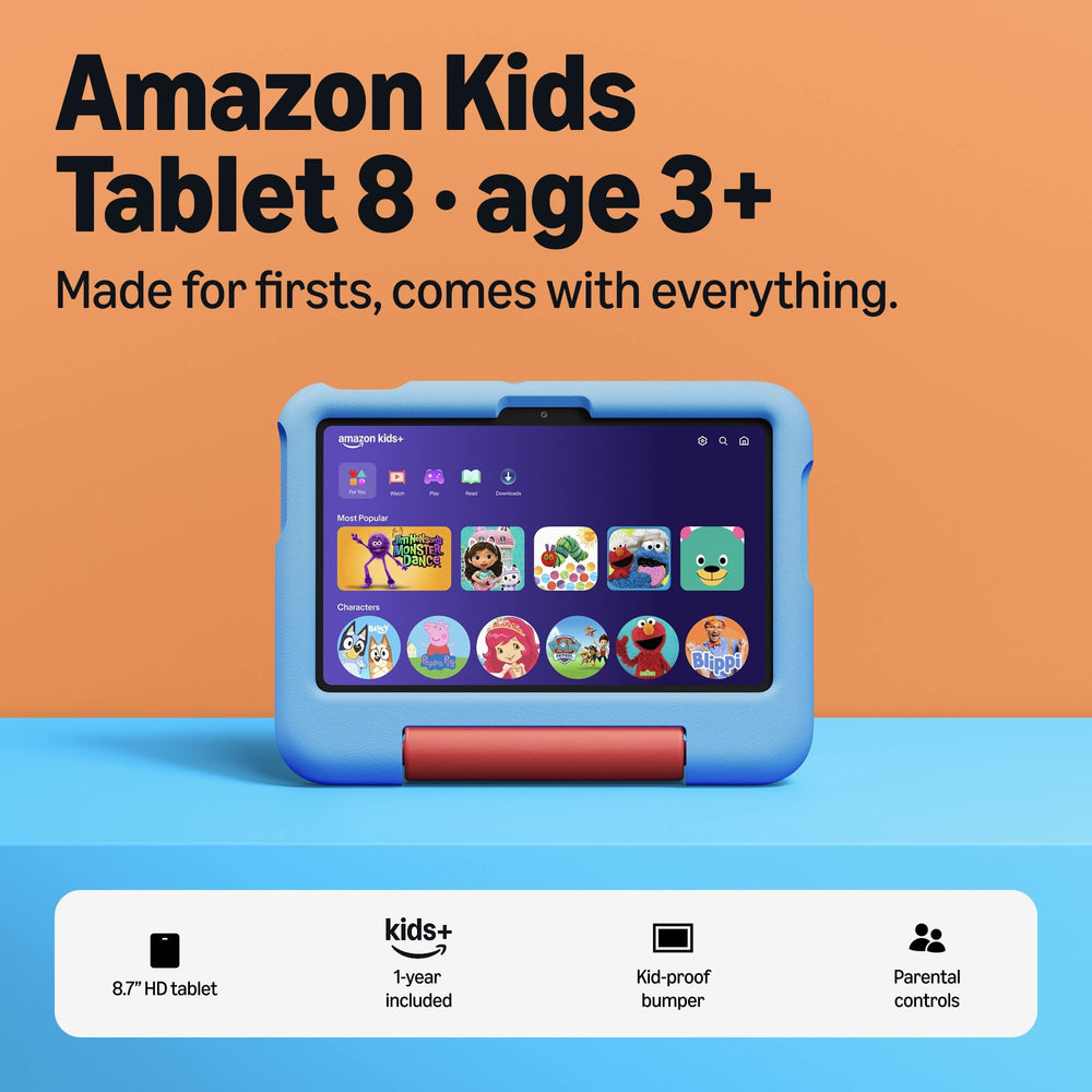 Amazon - Kids Tablet 8 (all-new) ages 3+, 8.7" display, includes 1-year Kids+ content subscription, parental controls - PAW Patrol