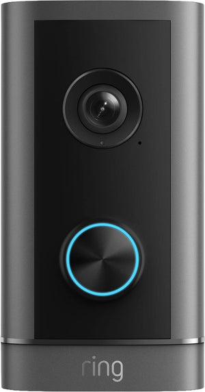 Ring - Wired Doorbell Elite 4K, Power over Ethernet, Retinal 4K, Remote Gate Access, 10x Zoom, Night Vision in Low-Light - Deep Silver
