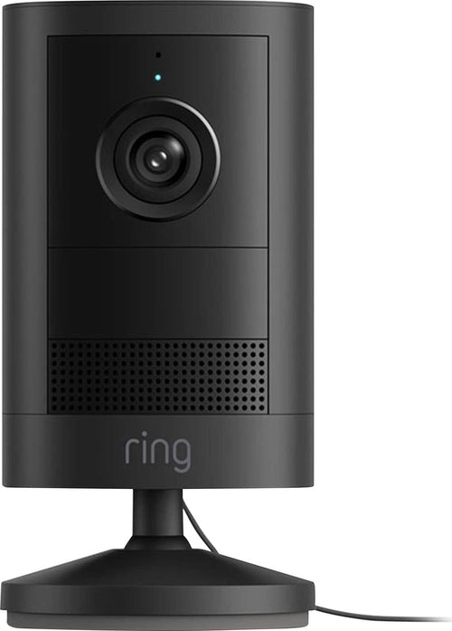 Ring - Outdoor Cam 2K, Plug-In — Wide-Angle Retinal 2K Video, 6x Enhanced Zoom, Night Vision - Black