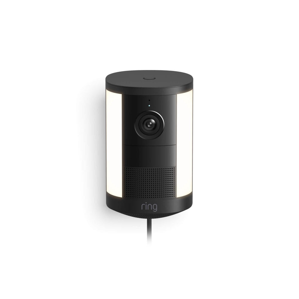 Ring - Spotlight Cam 2K, Plug-in, Home or business security, Wide-Angle Retinal 2K Video, 6x Zoom, Motion-Activated - Black