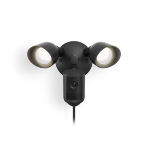 Ring - Floodlight Cam, Wired (newest model) — Wide-Angle Retinal 2K Video, 6x Enhanced Zoom, Ultra-Bright Floodlights - Black