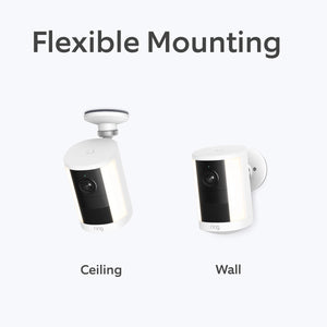 Ring - Spotlight Cam, Battery (newest model), Wide-Angle Retinal 2K Video, 6x Enhanced Zoom, Motion-Activated Spotlights - White