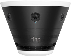 Ring - Elite 180 — Three Retinal 4K Smart Cameras, 180° View, Built for Business, Panorama Control, Plug-In and PoE - Black