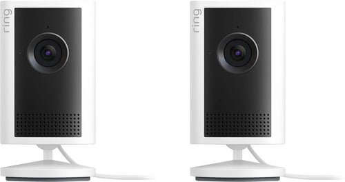 Ring - Outdoor Cam 2K, Battery, Wide-Angle Retinal 2K Video, 6x Enhanced Zoom, Night Vision, 2-Pack - White