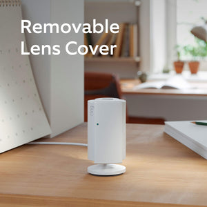Ring - Indoor Cam Plus, Plug-In, Retinal 2K for enhanced video quality, 6x Zoom, Night Vision for color night vision, 2pk - White