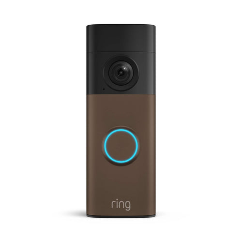 Ring - Battery Doorbell (newest model) Retinal 2K with wide-angle video, up to 6x Zoom, Two-Way Talk, and Built-In Battery - Matte Mocha