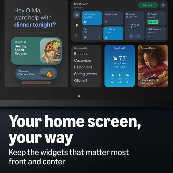 Amazon - Echo Show 16 (newest model), Built-in Fire TV and night vision camera, Wall mount included, Designed for Alexa+ - Standard Display